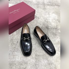 Ferragamo мужские кожаные туфли, верх из импортной кожи, открытый