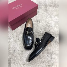 Ferragamo мужские кожаные туфли, верх из импортной кожи, открытый