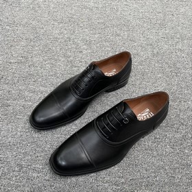 FS Ferragamo формальный деловой туфли с шнурками Верх из телячье
