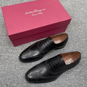 FS Ferragamo Мужские деловые туфли с резьбой. Ручная работа, мет