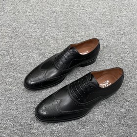 FS Ferragamo Мужские деловые туфли с резьбой. Ручная работа, мет