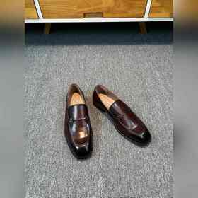Ferragamo мужские кожаные туфли, верх из импортной кожи, подкладк