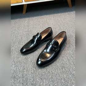 Ferragamo мужские кожаные туфли, верх из импортной кожи с открыты