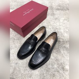 Ferragamo мужские кожаные туфли, верх из импортной кожи, открытый