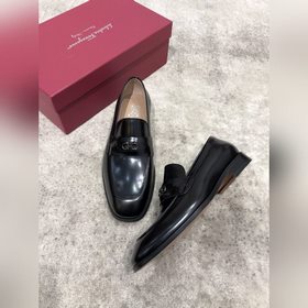 Ferragamo мужские кожаные туфли, верх из импортной кожи, открытый