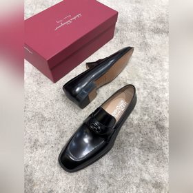 Ferragamo мужские кожаные туфли, верх из импортной кожи, открытый