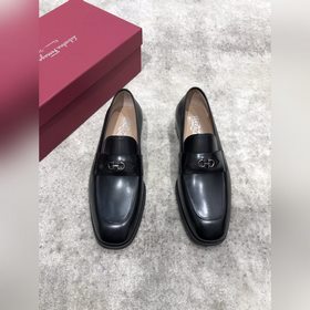 Ferragamo мужские кожаные туфли, верх из импортной кожи, открытый