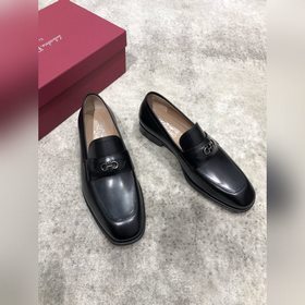 Ferragamo мужские кожаные туфли, верх из импортной кожи, открытый