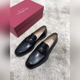 Ferragamo мужские кожаные туфли, верх из импортной кожи, открытый