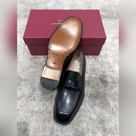 Ferragamo мужские кожаные туфли, верх из импортной кожи, открытый