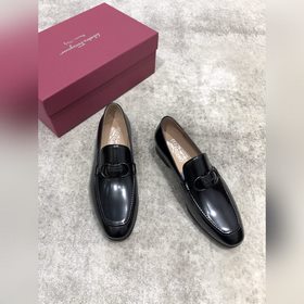 Ferragamo мужские кожаные туфли, верх из импортной кожи, открытый