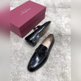 Ferragamo мужские кожаные туфли, верх из импортной кожи, открытый