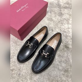 Ferragamo мужские кожаные туфли, верх из импортной кожи, открытый