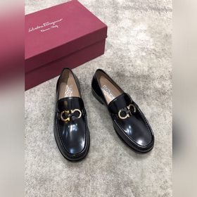 Ferragamo мужские кожаные туфли, верх из импортной кожи, открытый