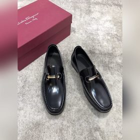 Ferragamo мужские кожаные туфли, верх из импортной кожи, открытый