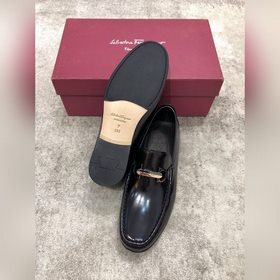 Ferragamo мужские кожаные туфли, верх из импортной кожи, открытый