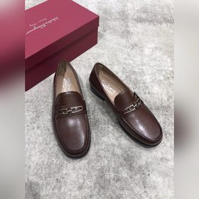 Ferragamo мужские кожаные туфли, верх из импортной кожи, открытый