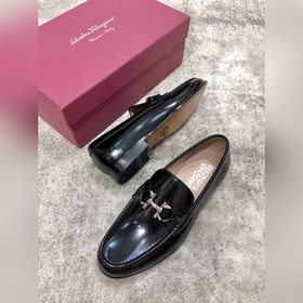 Ferragamo мужские кожаные туфли, верх из импортной кожи, открытый
