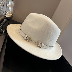 Gucci Шерстяной цилиндр с классической пряжкой в форме подковы, н