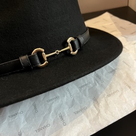 Gucci Шерстяной цилиндр с классической пряжкой в форме подковы, н