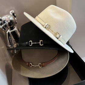 Gucci Шерстяной цилиндр с классической пряжкой в форме подковы, н