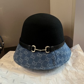 Gucci, осенне-зимняя коллекция 2023, новый шерстяной цилиндр, мех
