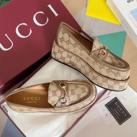 Версия высшего качества： женская модель  Gucci Новейшие туфли с 