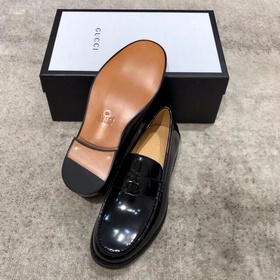 Новейшая модель классических мужских туфель Gucci, верх из импорт