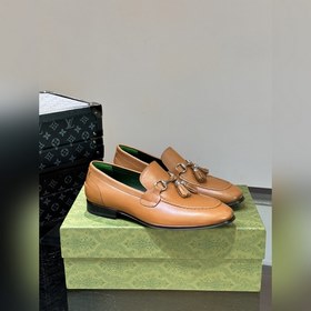 Gucci — высококачественные мужские кожаные туфли на высокой подош