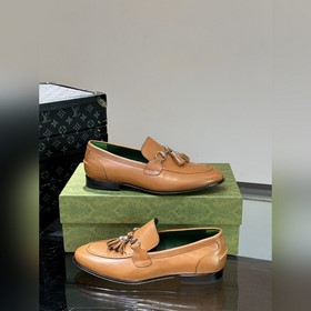 Gucci — высококачественные мужские кожаные туфли на высокой подош