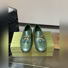 Gucci — высококачественные мужские кожаные туфли на высокой подош