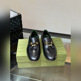Gucci — высококачественные мужские кожаные туфли на высокой подош