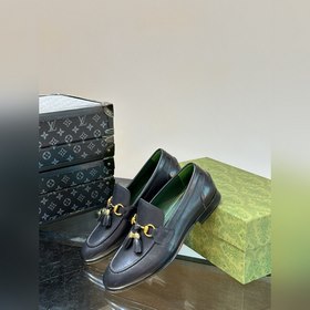 Gucci — высококачественные мужские кожаные туфли на высокой подош
