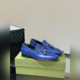 Gucci — высококачественные мужские кожаные туфли на высокой подош