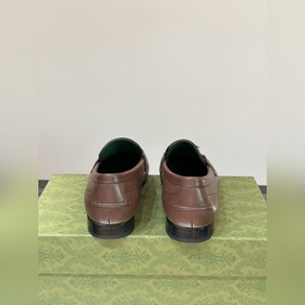 Gucci — высококачественные мужские кожаные туфли на высокой подош