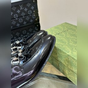 Gucci — высококачественные мужские кожаные туфли на высокой подош