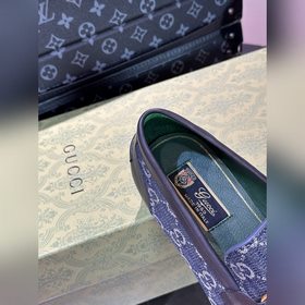 Gucci — высококачественные мужские кожаные туфли на высокой подош