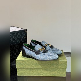 Gucci — высококачественные мужские кожаные туфли на высокой подош