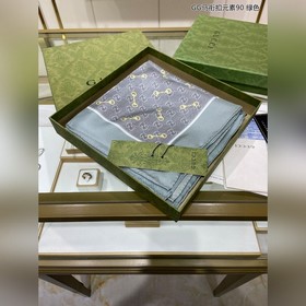 Новинка G-семейства 【Шелковый платок GG с пряжкой виде конской уз
