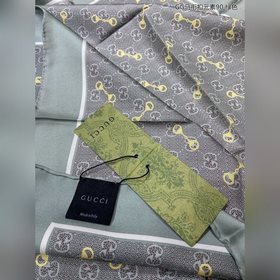 Новинка G-семейства 【Шелковый платок GG с пряжкой виде конской уз