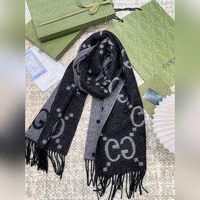 Gucci Новый большой двусторонний шарф из кашемира Размер： 45*200