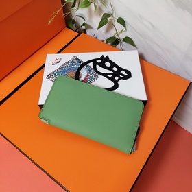 Hermes кошелек на молнии, внешняя часть из кожи Epsom, внутренняя