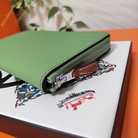 Hermes кошелек на молнии, внешняя часть из кожи Epsom, внутренняя