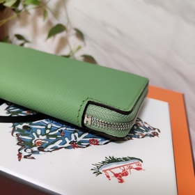 Hermes кошелек на молнии, внешняя часть из кожи Epsom, внутренняя