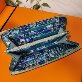Hermes кошелек на молнии, внешняя часть из кожи Epsom, внутренняя