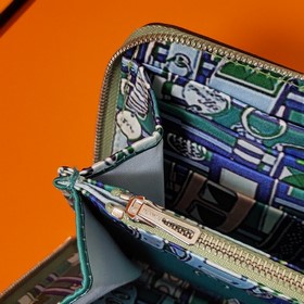 Hermes кошелек на молнии, внешняя часть из кожи Epsom, внутренняя
