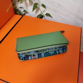 Hermes кошелек на молнии, внешняя часть из кожи Epsom, внутренняя