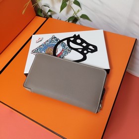 Hermes кошелек на молнии, внешняя часть из кожи Epsom, внутренняя