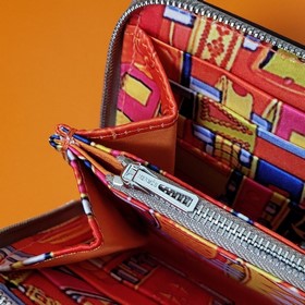 Hermes кошелек на молнии, внешняя часть из кожи Epsom, внутренняя