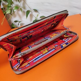 Hermes кошелек на молнии, внешняя часть из кожи Epsom, внутренняя